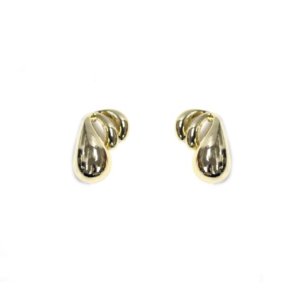 Metal Teardrop Post Earring