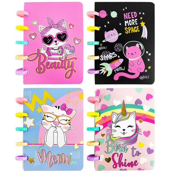Cute Cat Plastic Spiral Notebook