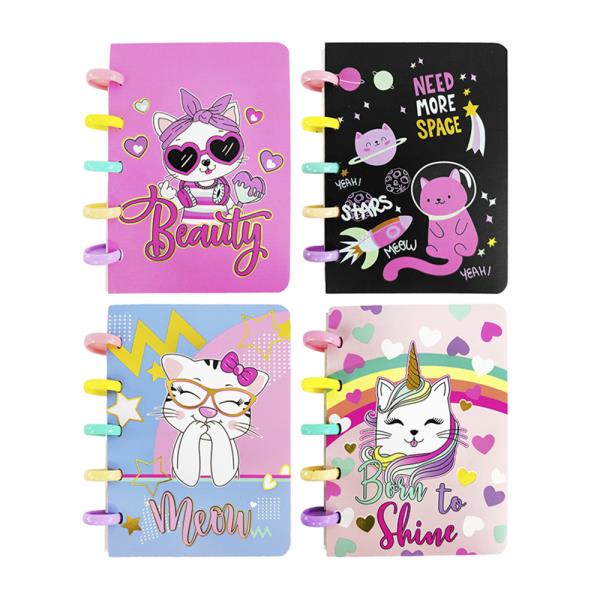 Small Cute Cat Plastic Spiral Notebook