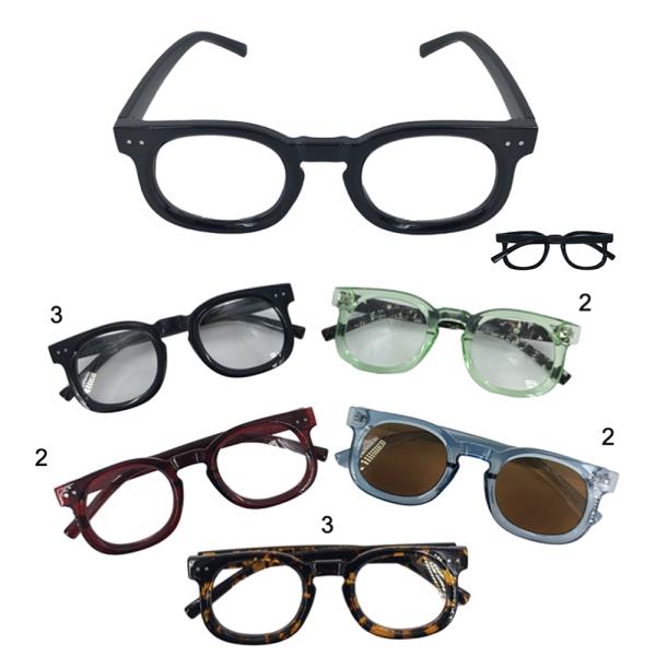 Round Clear and Shade Sunglasses 1DZ