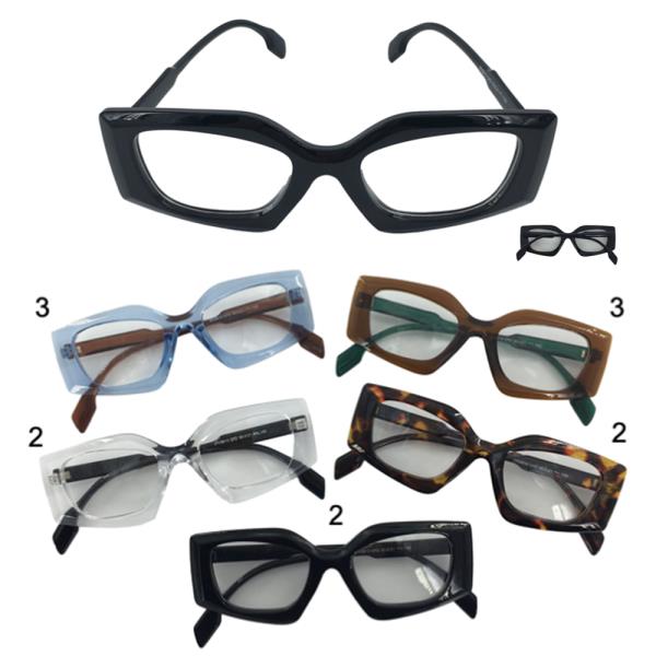Round Square Clear Sunglasses 1DZ