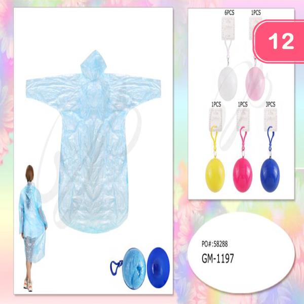 Raincoat Ball Keychain (12 Units)