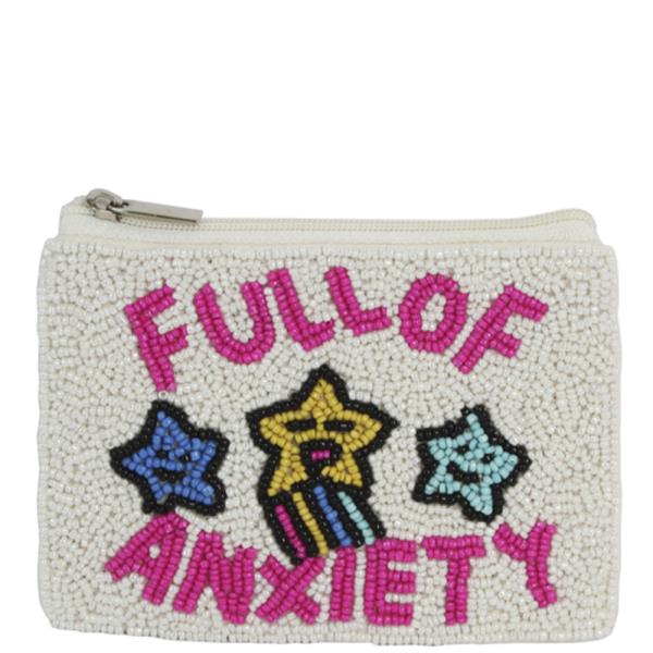Seed Bead Full of Anxiety Coin Purse Bag