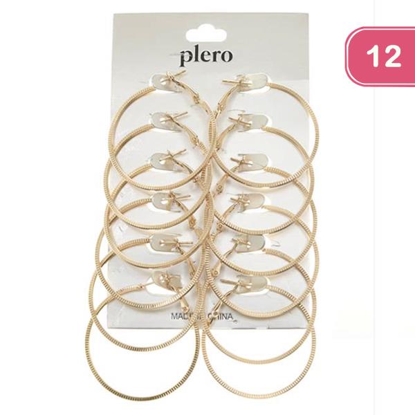Hoop Earring Multi Set (12 Units)