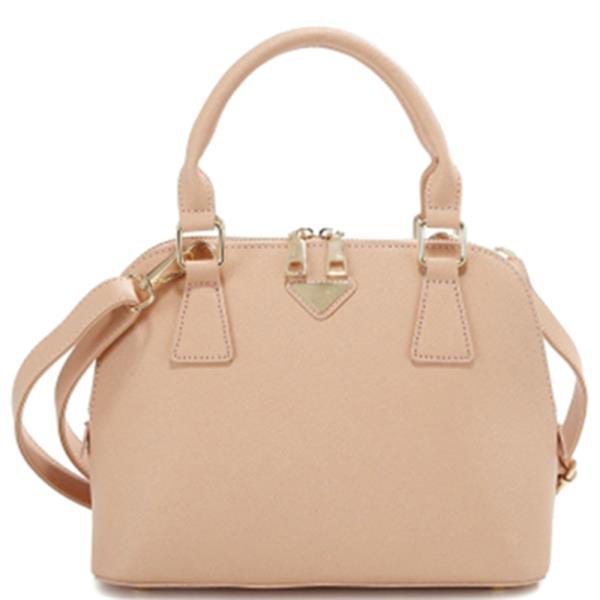 Textured Handle Satchel Bag