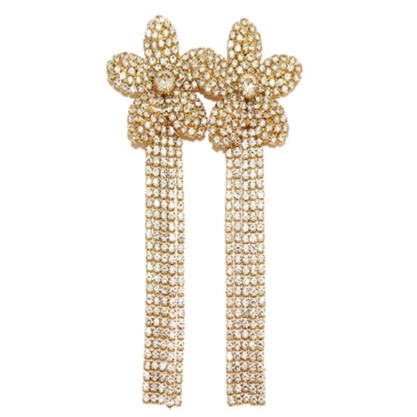 Flower Rhinestone Dangle Earring