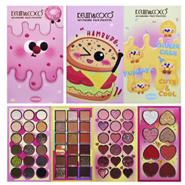 Theme Heart Shaped Pans Eyeshadow Face Palette