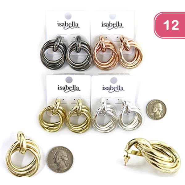 Assorted Door Knocker Earring (12 Units)