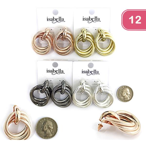 Assorted Door Knocker Earring (12 Units)