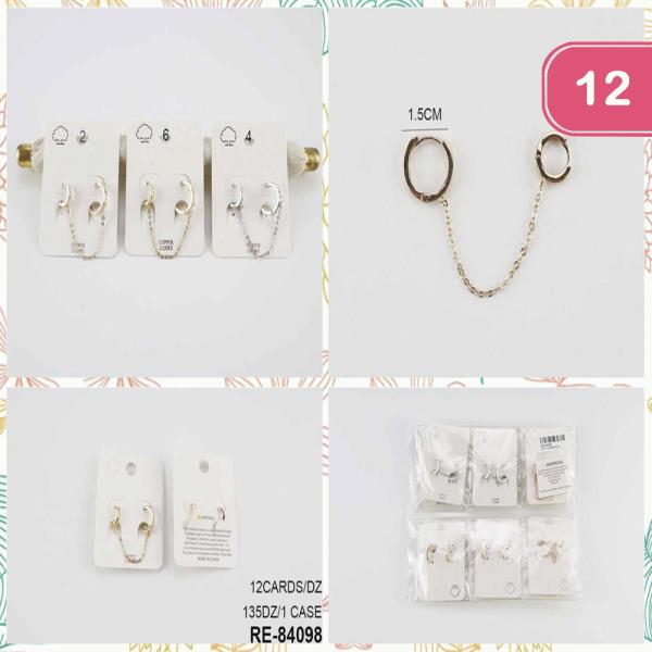 Copper Piercing Huggies Earring Chain (12 Units)