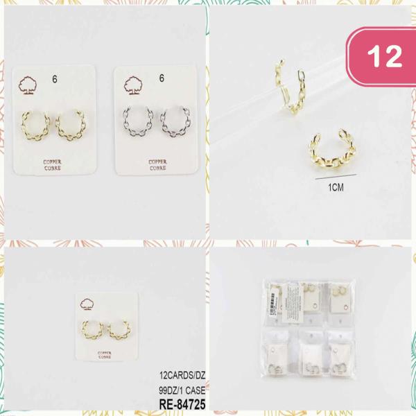 Linked Chain Huggie Earring (12 Units)