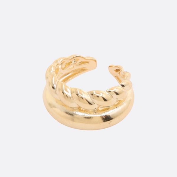 Twisted Layered Metal Adjustable Ring