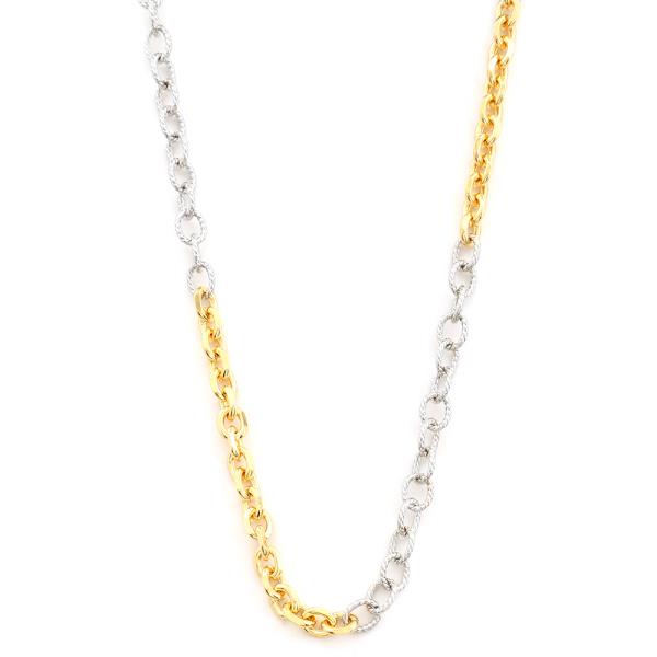 SODAJO Two Tone Oval Link Gold Dipped Necklace