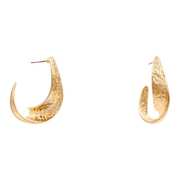 Textured Loop Metal Earring