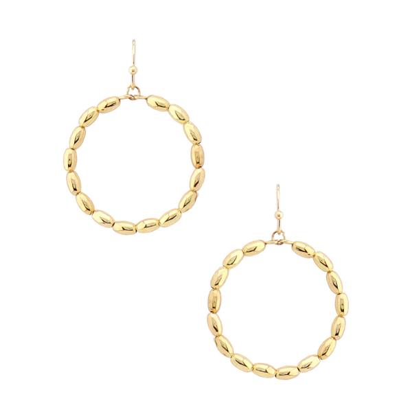 Round Beaded Dangle Earring
