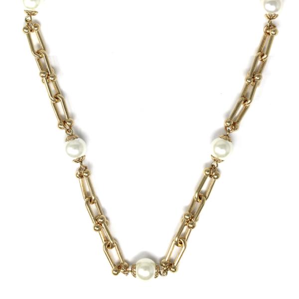 Pearl Beads U Chain Necklace