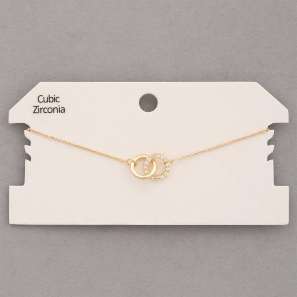 CZ Interlocking Circle Bracelet