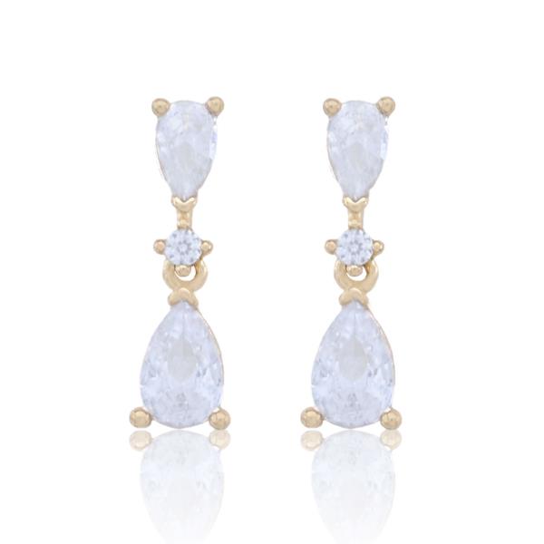 Double Teardrop Crystal Earring