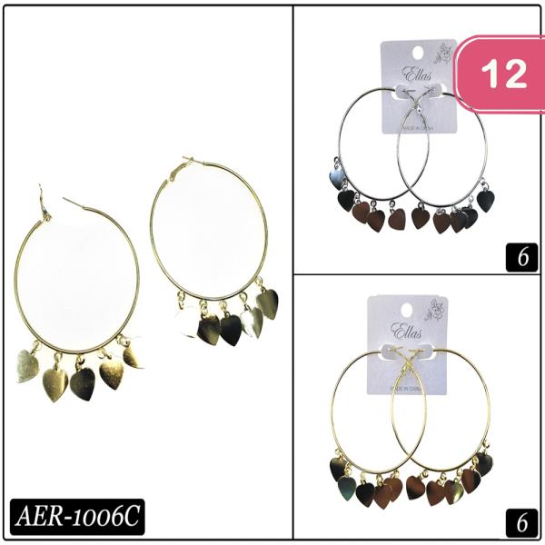Heart Hoop Earring (12 Units)