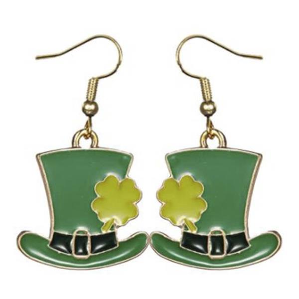 Saint Patricks Day Hat Dangle Earring