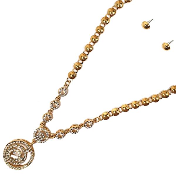 Rose Pendant Metal Necklace
