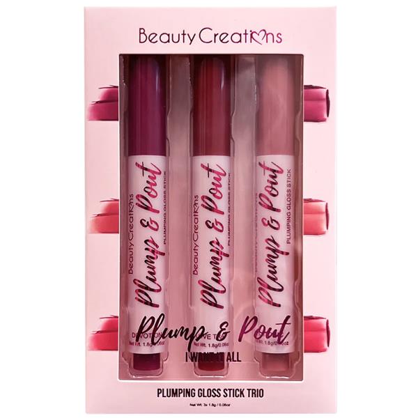 BEAUTY CREATIONS Plump and Pout Gloss Stick Trio
