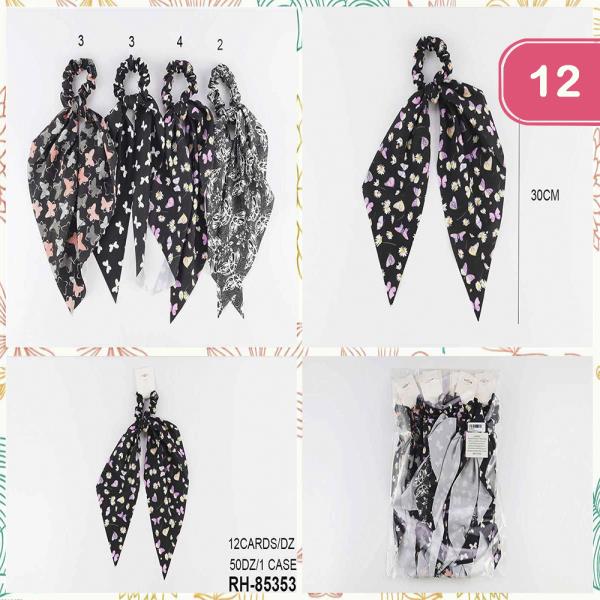 Butterfly Scrunchies Hair Tie Tail (12 Units)