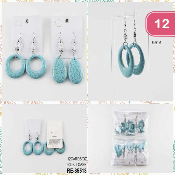 Western TQ Stone Dangle Earring (12 Units)