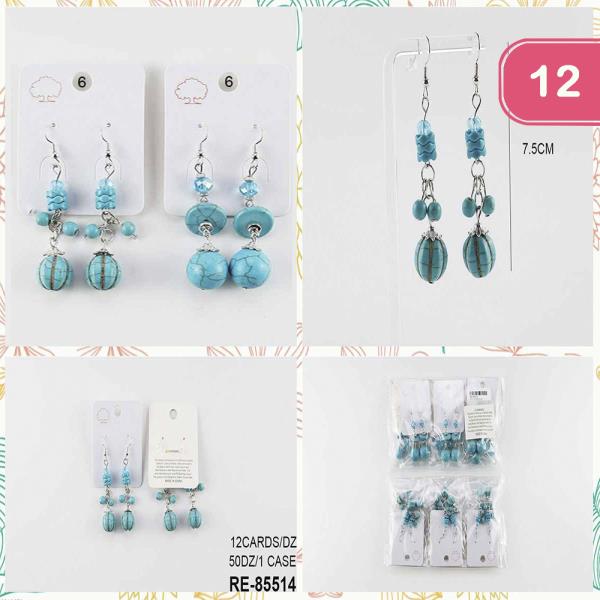 Western TQ Stone Dangle Earring (12 Units)