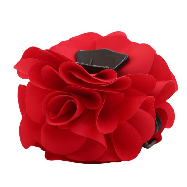 Flower Ruffle Claw Hair Clip
