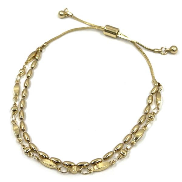 Metal Layered Adjustable Bracelet