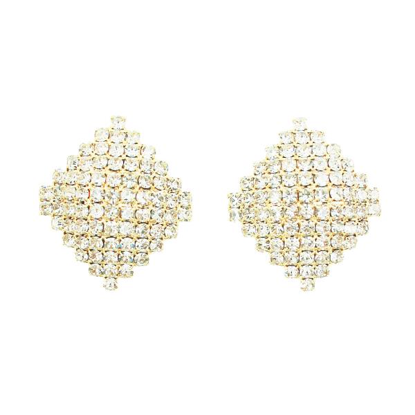 Rhinestone Rhombus Crystal Post Earring