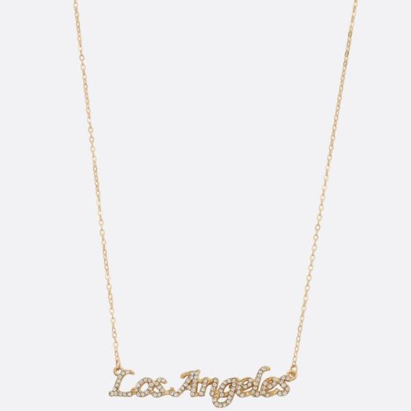 SDJ Los Angeles Rhinestone Necklace