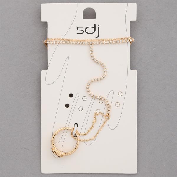 SDJ Rhinestone Ring Bracelet