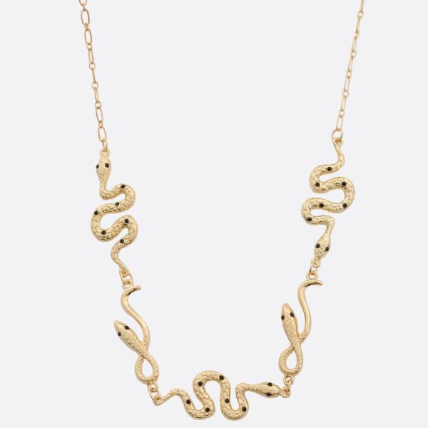SDJ Snake Link Metal Necklace