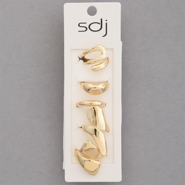 SDJ Metal Assorted Ring Set