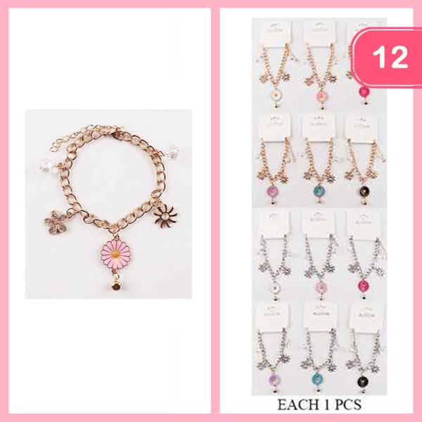 Flower and Clover Bracelet (12 Units)
