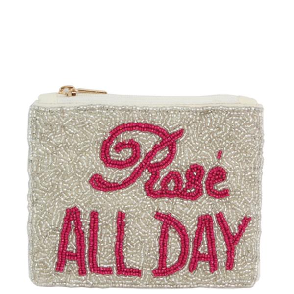 Seed Bead Rose All Day Coin Purse Bag
