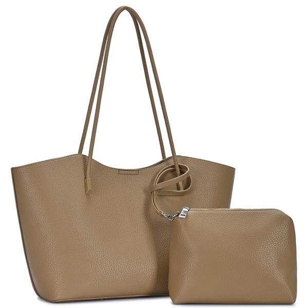 2IN1 Textured Shoulder Bag W Pouch Set