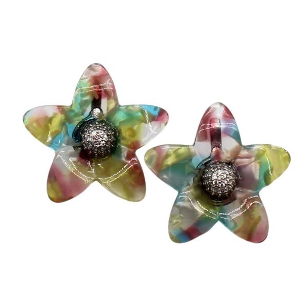 Acetate Star Earring