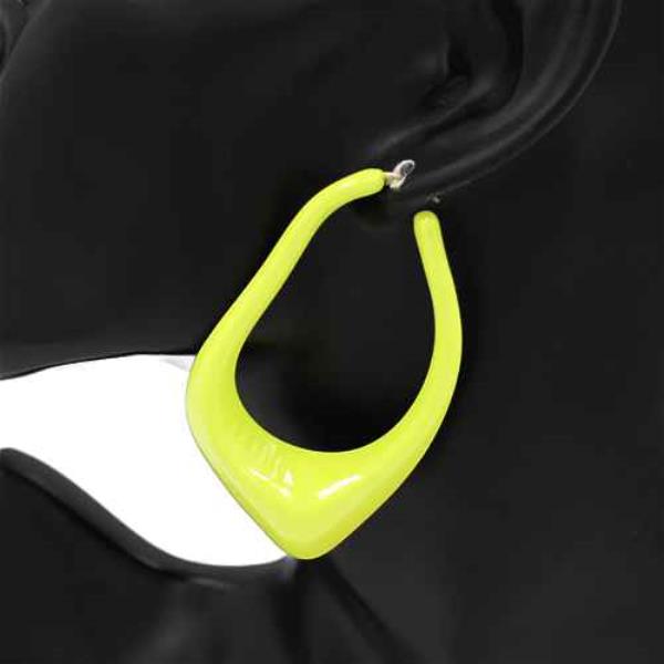 Wide Color Organic Teardrop Earring