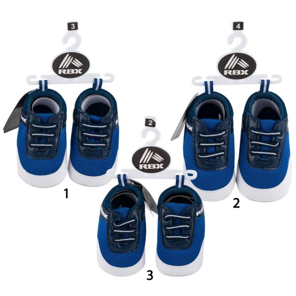 RBX Blue and White Infant Soft Sole Sneakers
