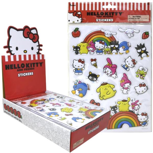 HELLO KITTY Red Raised Sticker Sheet