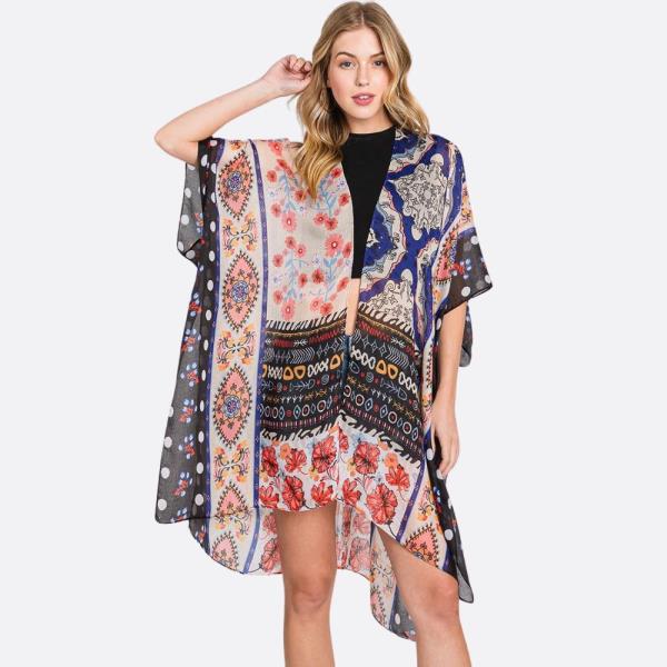 Boho Flower Print Kimono
