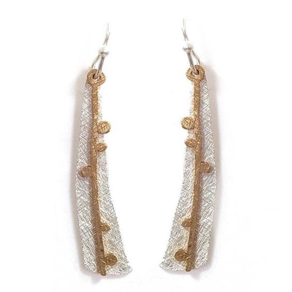 Metal Cutout Layered Design Dangle Hook Earrings