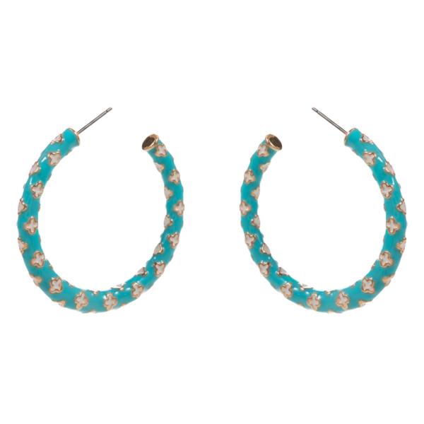 Clover Pattern Enamel Hypoallergenic Earring
