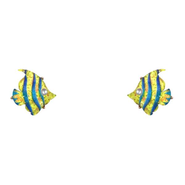 Glitter Fish Stud Earring