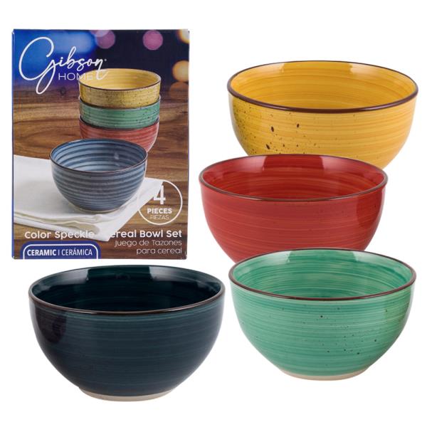 Gibson Home Ceramic Bowl Set 4 Pc