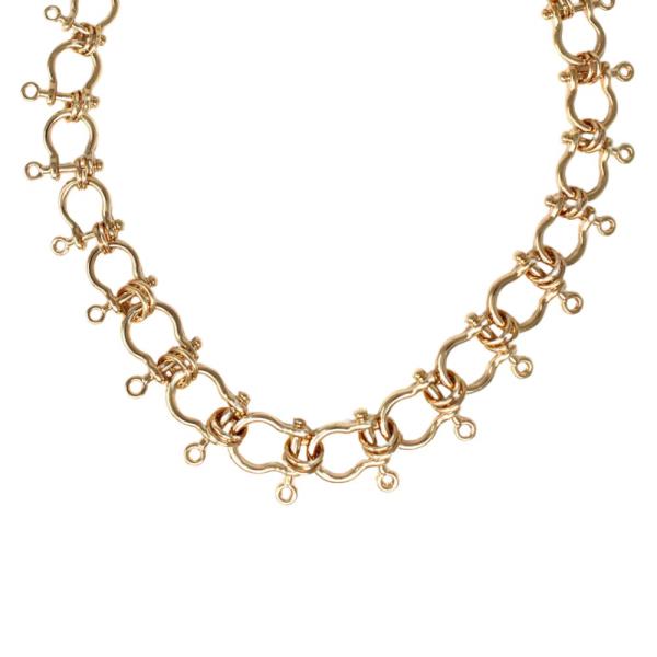 U Shape Metal Link Necklace