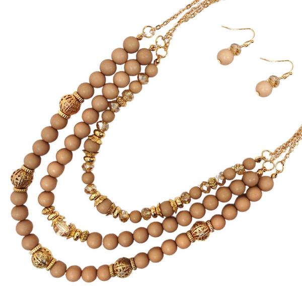 3 Layered Beaded Necklace